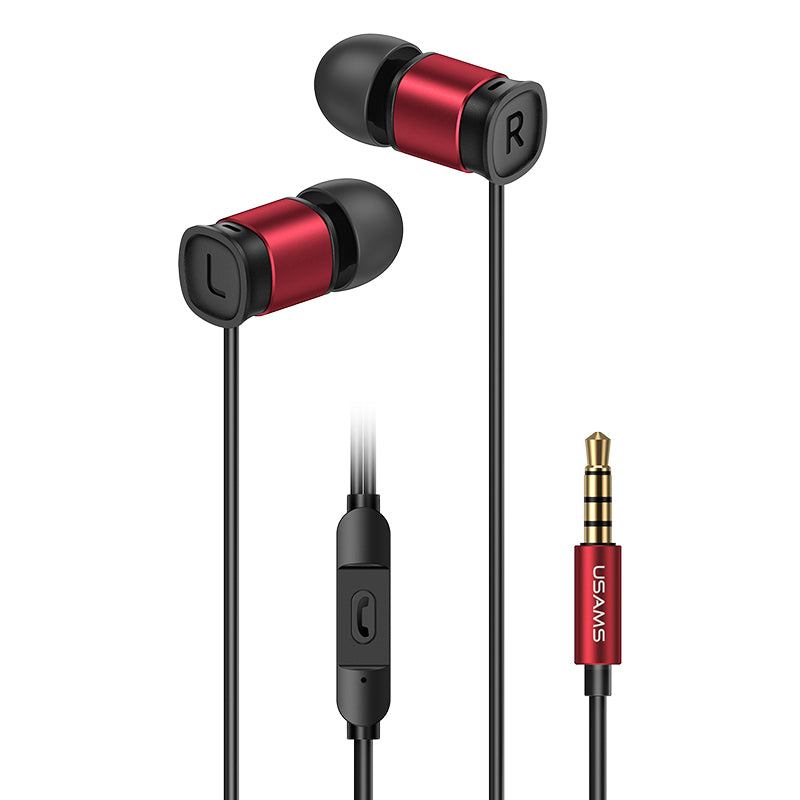 USAMS EP-46 3.5mm In-ear Wired Aluminum Alloy Earphone Headphone with Mic for Mobile Phones and Tablets USAMS EP-46 3.5mm In-ear Wired Aluminum Alloy Earphone Headphone with Mic for Mobile Phones and Tablets